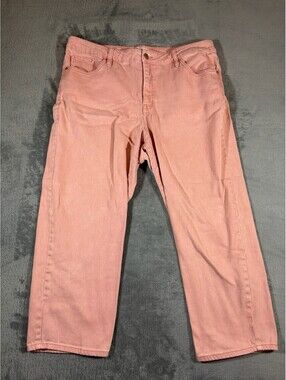 Ava & Viv High Rise Slim Straight Stretch Jeans Size 18W Salmon Casual Classic